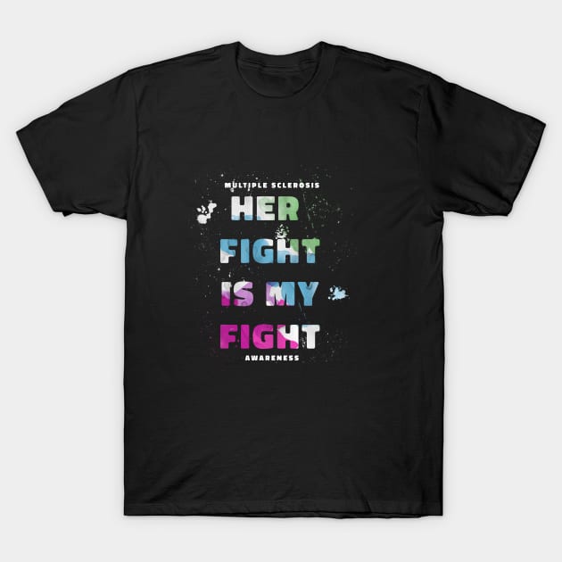 Her fight is my fight | Watercolour Typography Vibe T-Shirt by niclothing